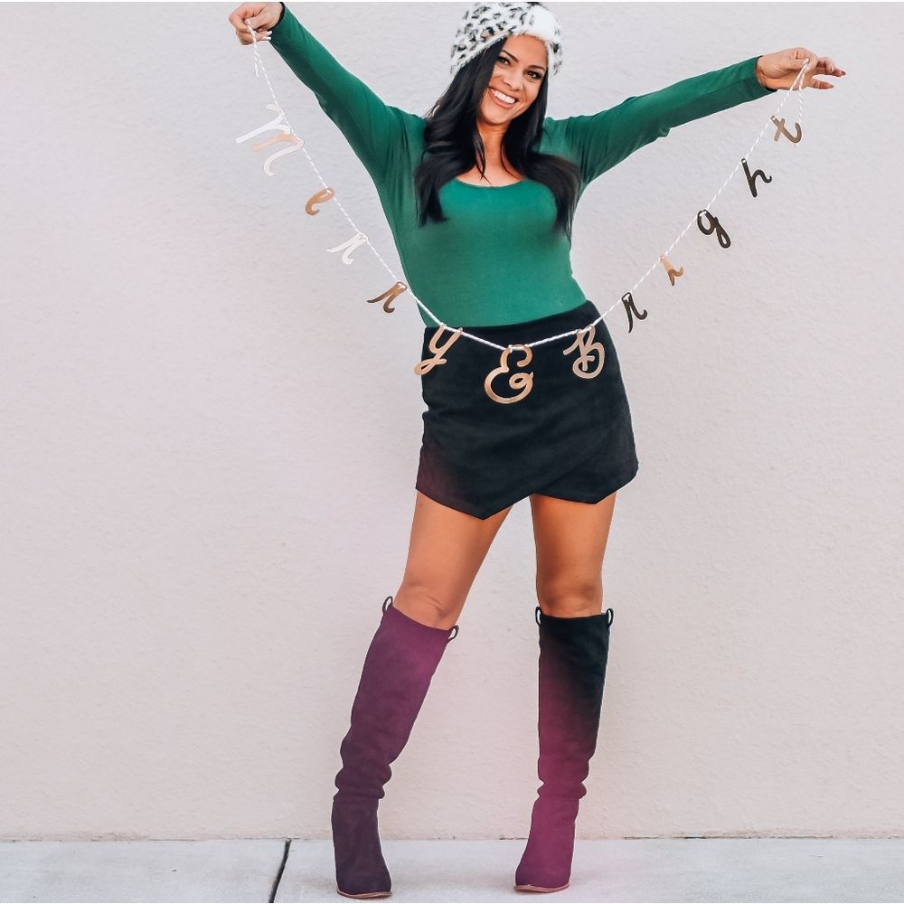 EMERALD LONG SLEEVE, SCOOP NECK BODYSUIT